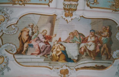 Fresque dans le déambulatoire de la nef